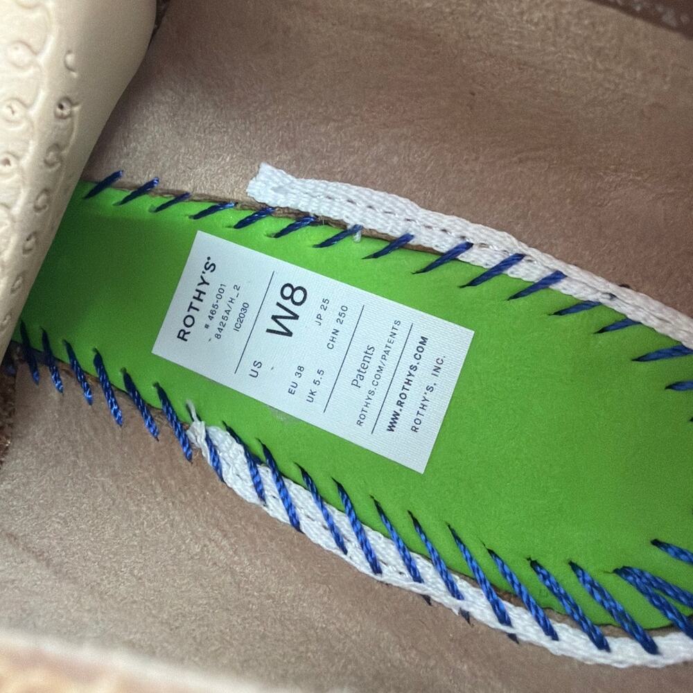 Rothy's The Max Buckle Mary Jane Tan Woven Size 8 - Picture 8 of 14